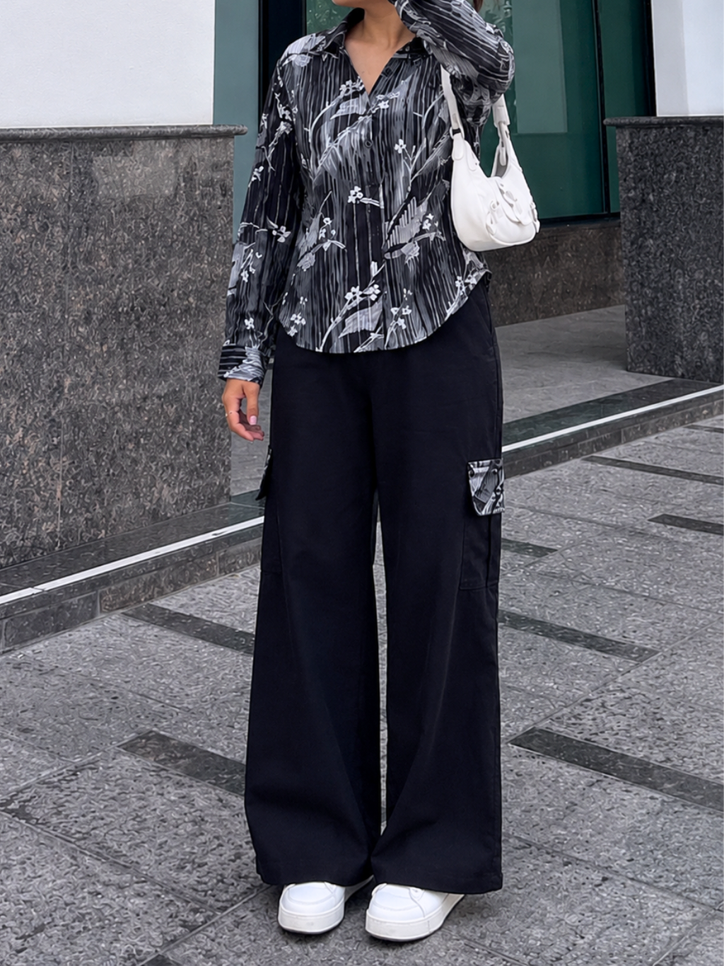 Pure Cotton Printed Shirt With Cargo Pants