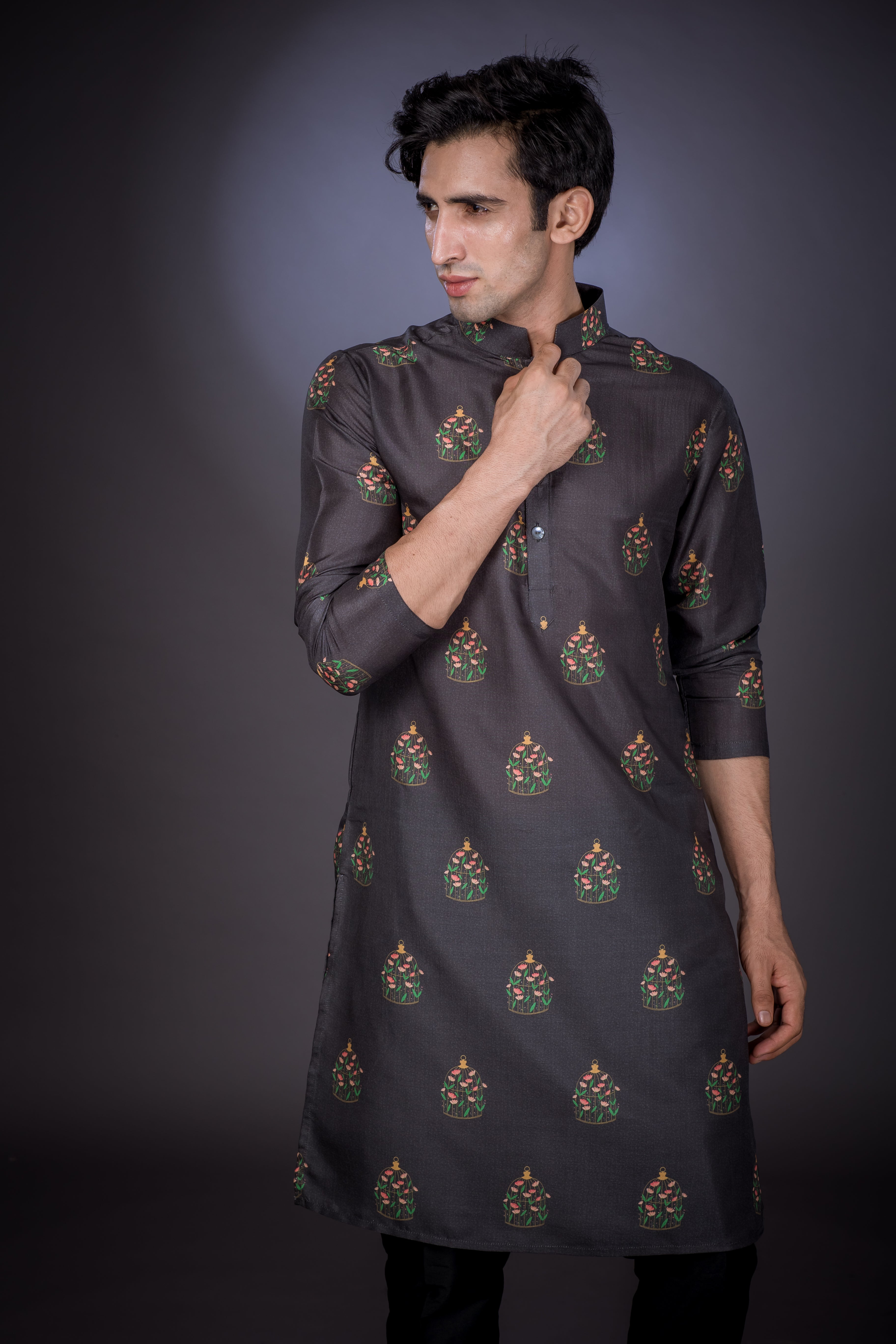 Freedom Cage -  Silk Kurta
