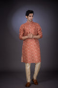 Rust Rainbow - Silk Kurta