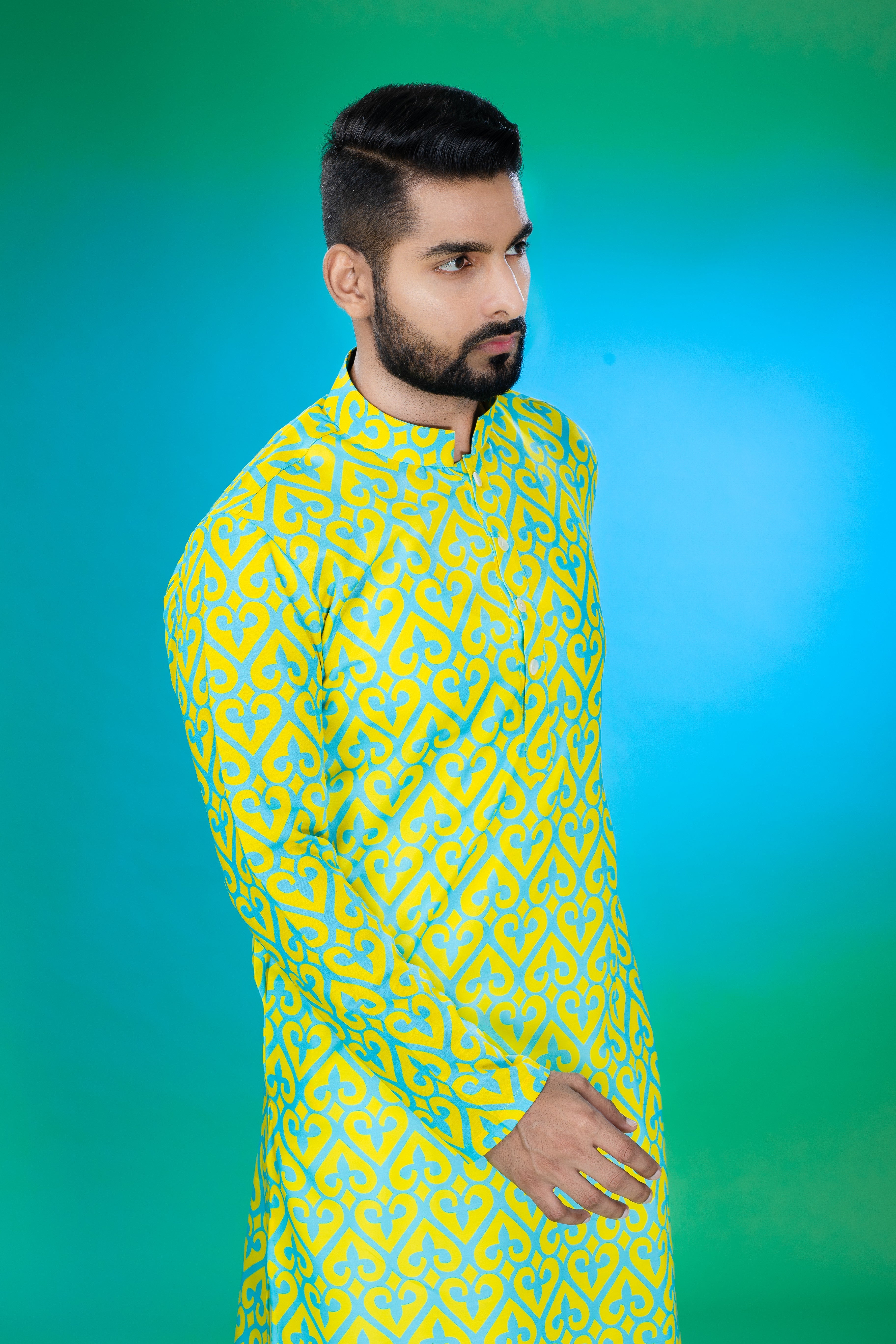 Shade of Spades - Silk Kurta
