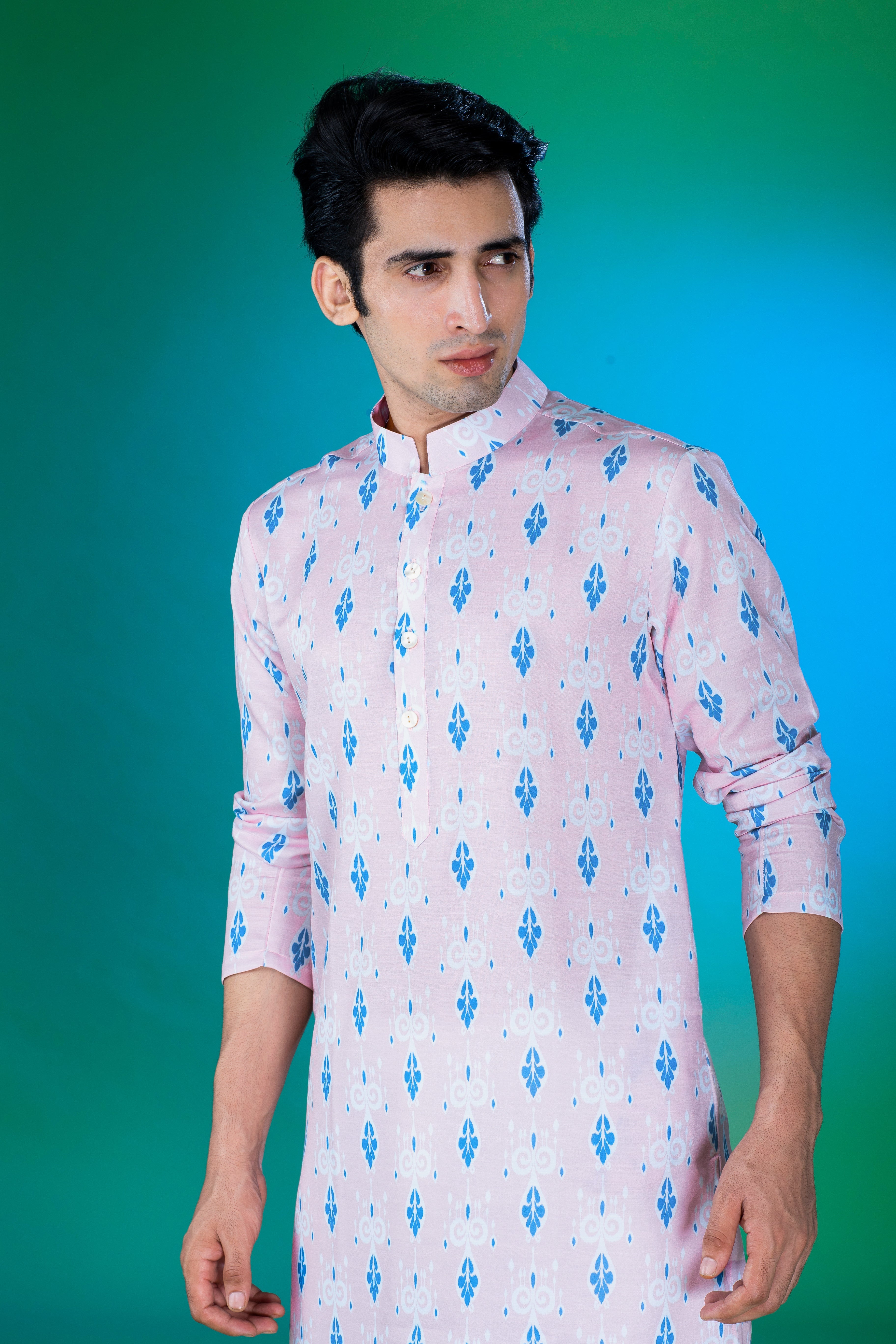 Summer Pink - Silk Kurta