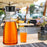 Unbreakable jug with 6 glass set for serving water and juices at dining tables or restaurants.