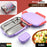 Kids plastic lunch box, pink, with steel plate, school use.