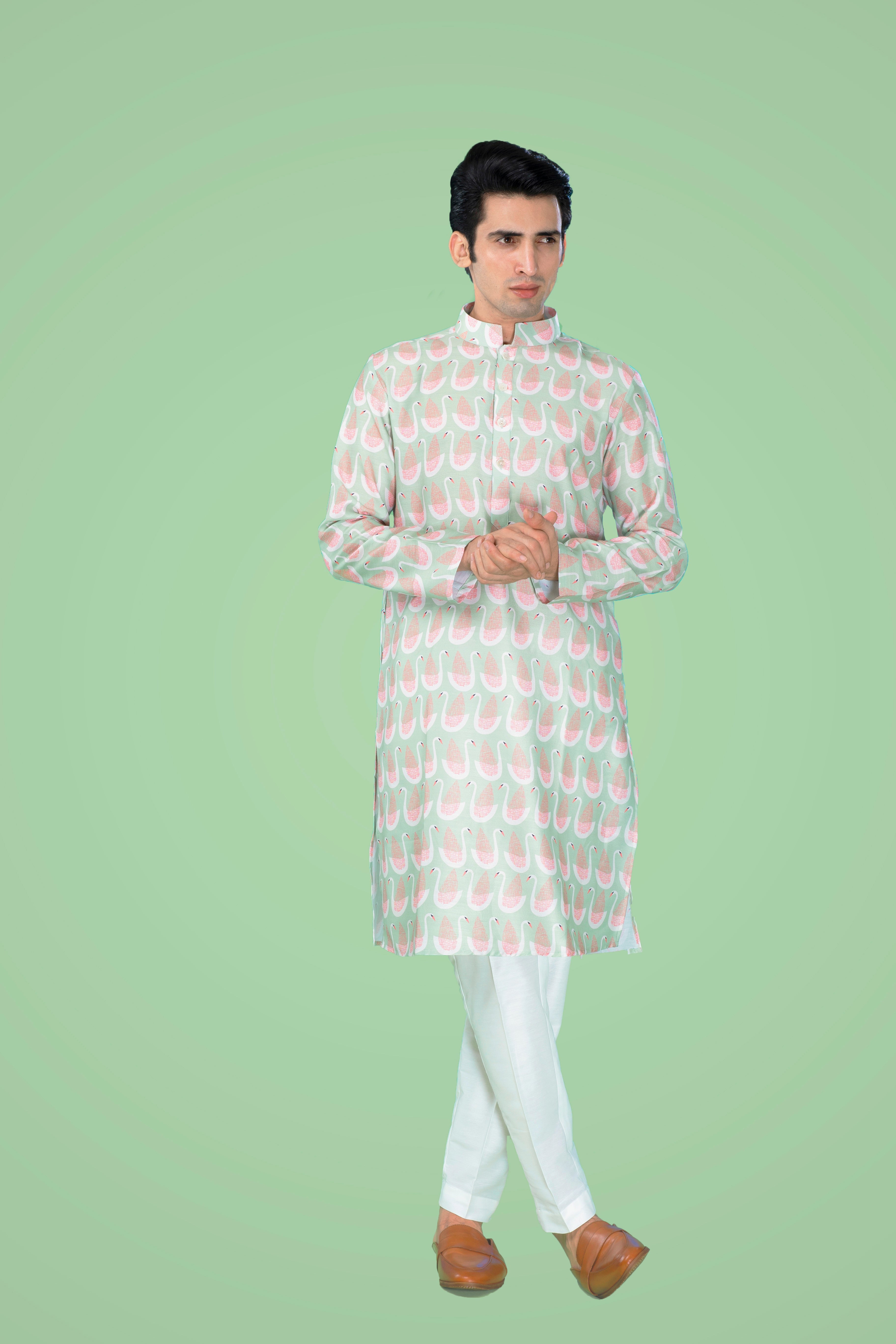 Swan Lake - Silk Kurta