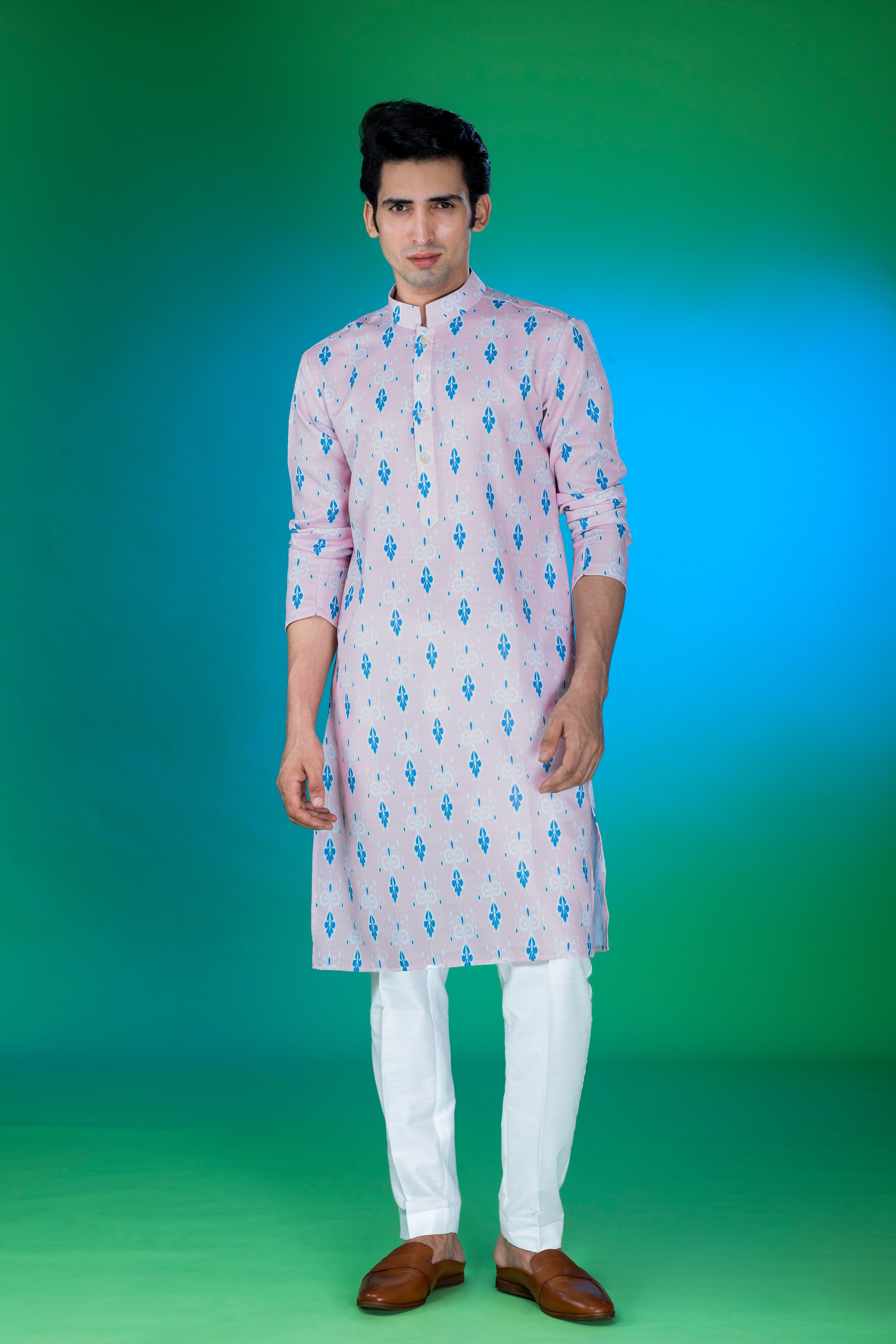Summer Pink - Silk Kurta