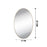 Oval-shaped 3D mirror sticker for decorative wall use.