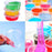 Soft jar slime combo with multiple colors of crystal slime.