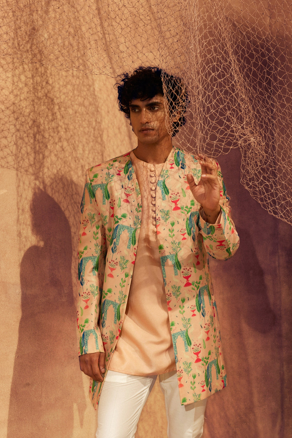 Pink Garden - Indo-Western Set