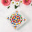1 Pc Meenakari Wooden Chowki & Bajot Set: For Home & Office Puja (Multicolor)