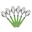 Set of 6 dining spoons with comfortable grip for home use.