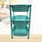 3-layer round kitchen trolley with basket