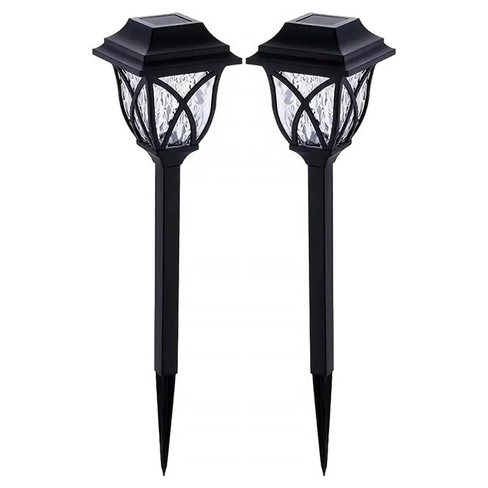 Solar lights at night