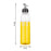 1-liter transparent oil dispenser, plastic, for precise pouring.