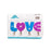 Set of love-shaped self-adhesive hooks for home decoration.