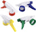 Replacement spray bottle nozzle, trigger type, made of durable plastic with an attached pipe.