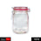 Airtight mason jar for food, 500ml size, with plastic zipper closure.