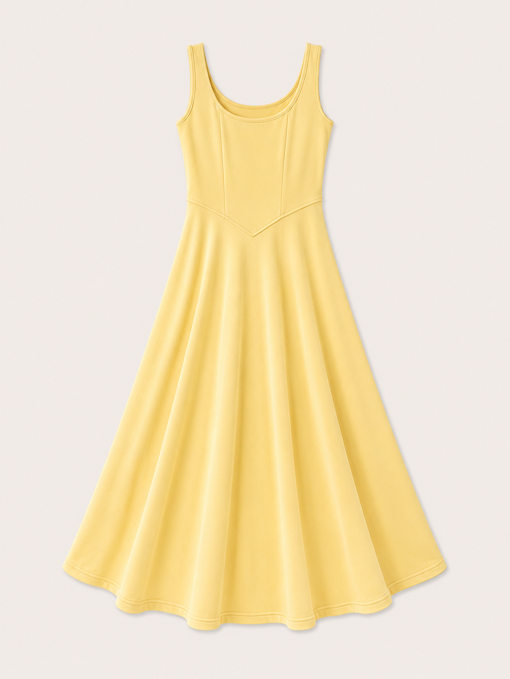 Stretchable Corset Fit & Flare Midi Dress