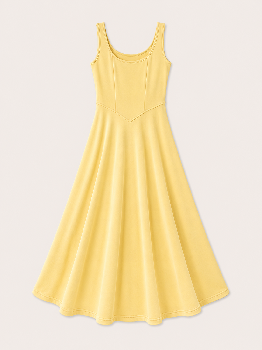 Stretchable Corset Fit & Flare Midi Dress