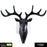 Decorative deer head hook with adhesive backing for doors