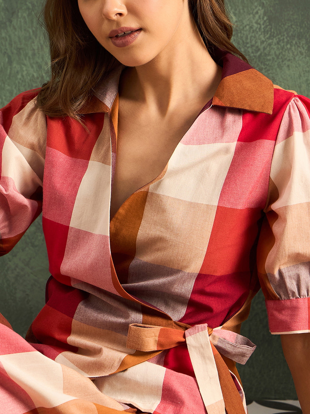 Pure Cotton Wrap-Tie Co-ord Set (with Lining)