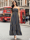 Strapless Smocked Maxi Dress