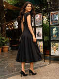 Stretchable Backless Midi Dress
