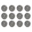 Round stainless steel scrubbers, perfect for tough cleaning, pack of 12.