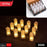 Set of 12 flameless melted candles.