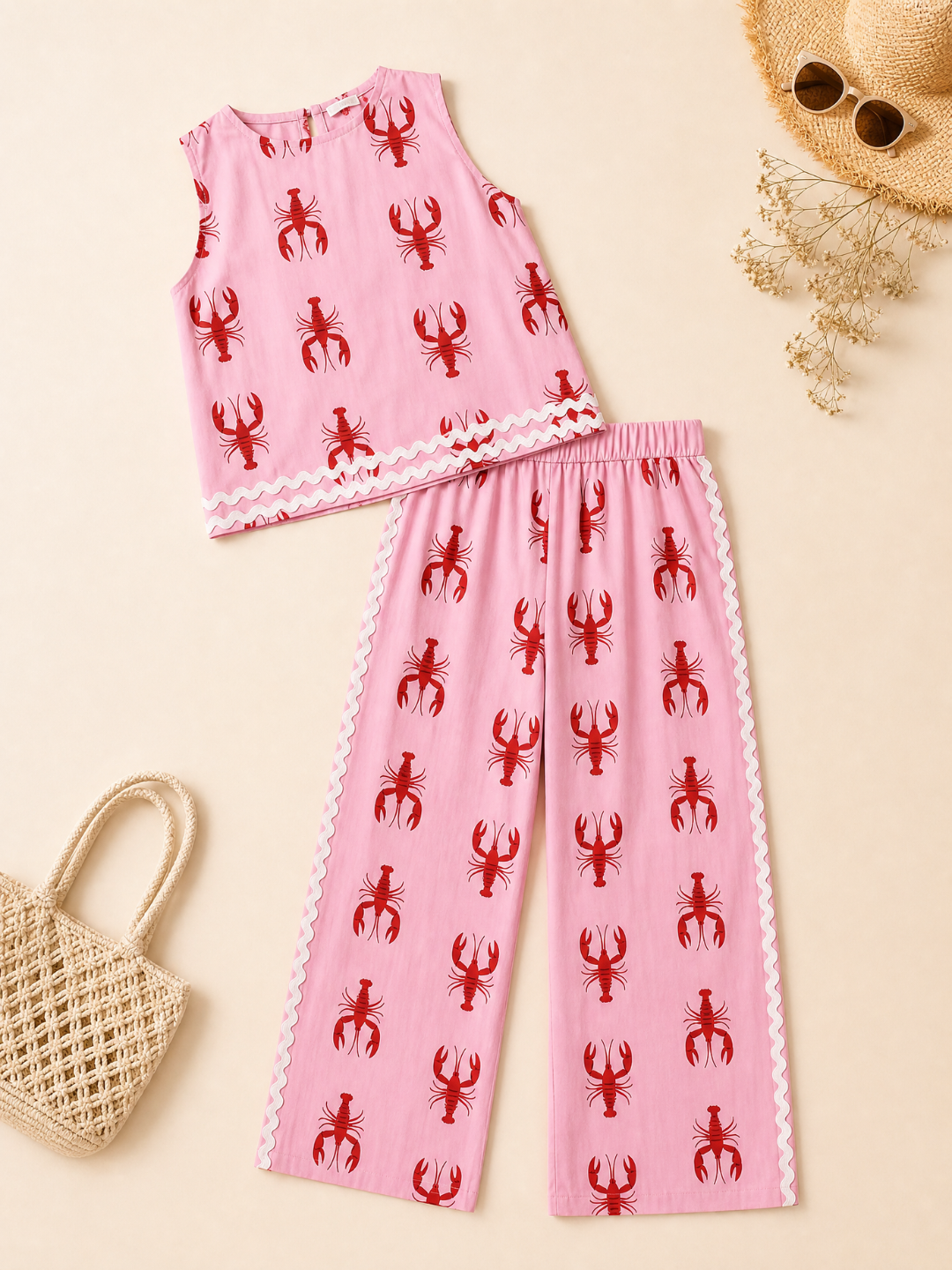 Pure Cotton Ric-Rac Co-ord Set