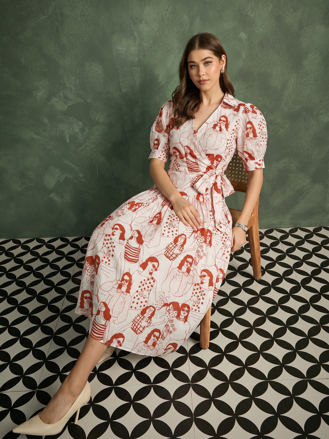 Pure Cotton Wrap-Tie Co-ord Set