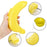 Yellow banana case for carrying snacks.