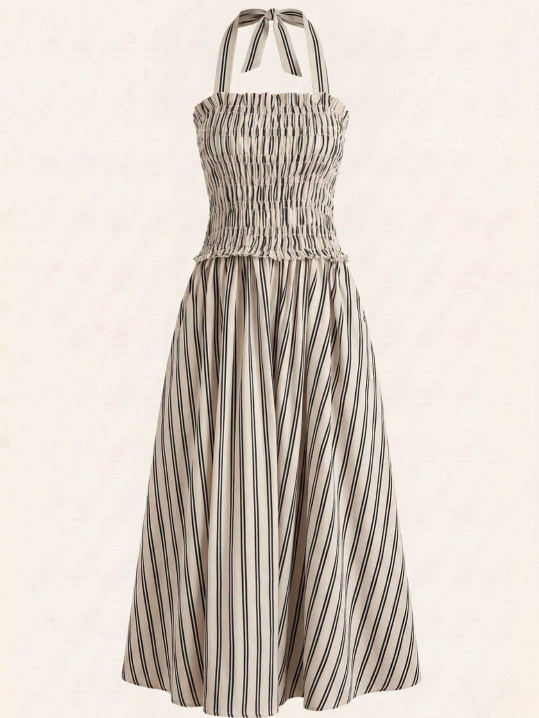 Pure Linen Halter Maxi Dress
