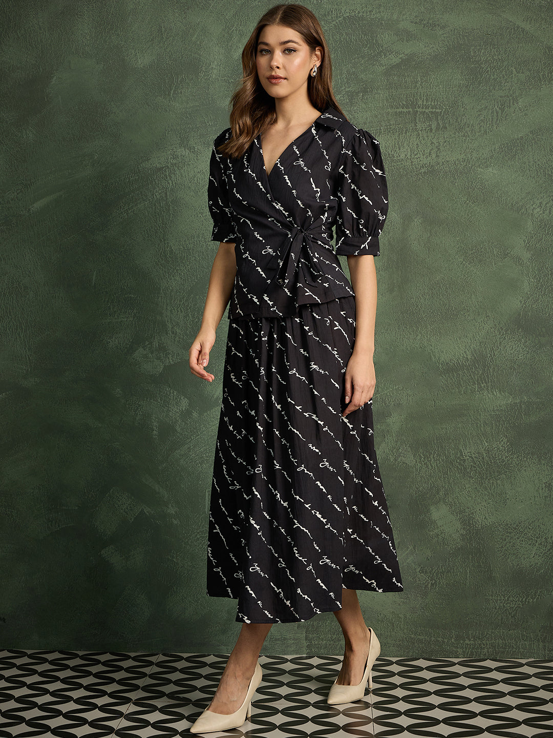 Pure Cotton Wrap-Tie Co-ord Set (with Lining)