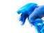 Blue reusable rubber gloves for cleaning