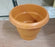 Durable 8-inch garden pot brown color