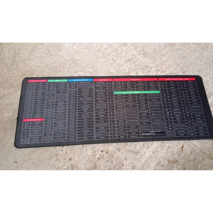 Shortcut Keyboard Mat Mouse Pad Mat Mouse Pads for Desk Quick Key Super Large Anti-slip Keyboard Pad Desk Accessories Desktop Mouse Pad Office Oversized Big Mouse Pad Rubber (80—30 Cm)