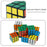 Pack of 12 multicolor cubes with smooth turning capabilities