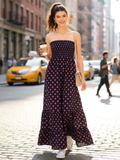 Strapless Smocked Maxi Dress