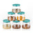 Multicolour matka-shaped jar set with leak-proof lids