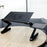 Portable and adjustable laptop desk with built-in fans, foldable for easy storage.