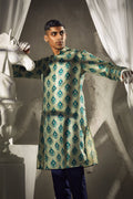 Leafy Emerald -Silk Kurta