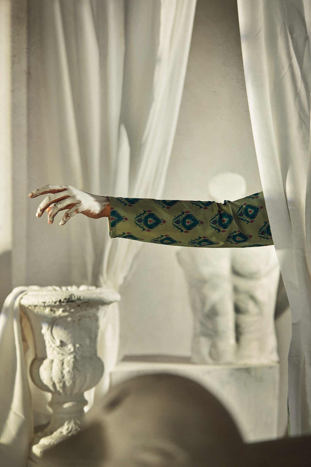 Leafy Emerald -Silk Kurta