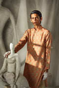 Orange Bloom - Silk Kurta