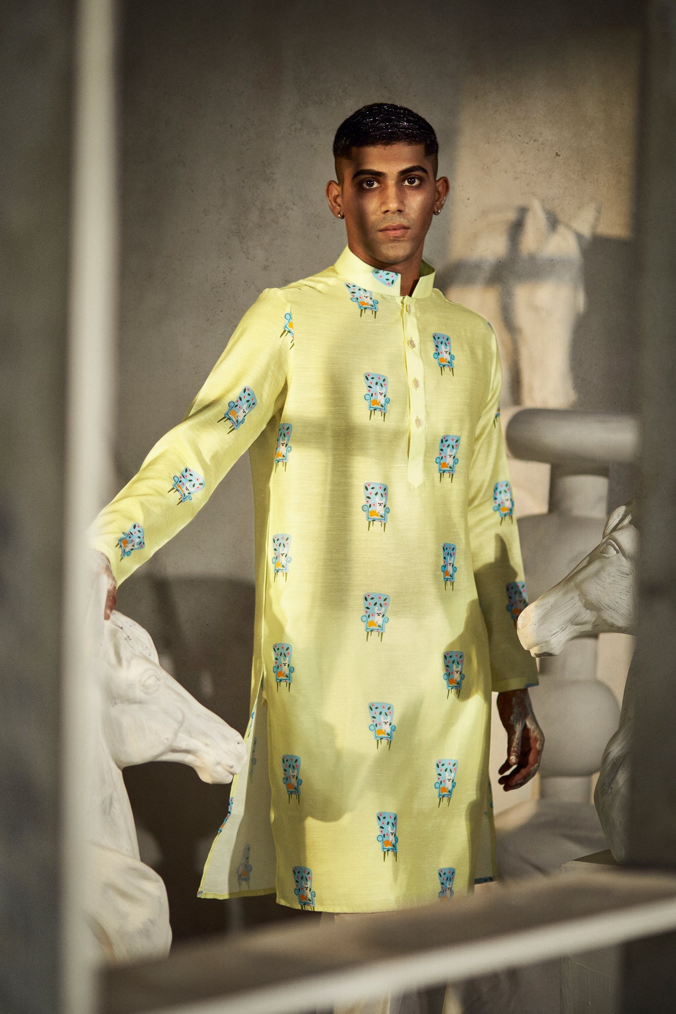 Reading Chair- Silk Kurta