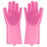 Colorful silicone cleaning brush gloves