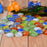 Flat round glass marbles