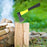 Fiberglass body wood cutting axe with a rubberized grip, emphasizing its functional design
