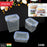 Plastic containers with air-tight lids for spices and dry fruits.