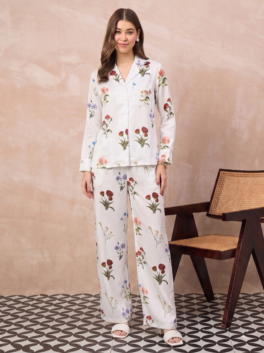 Pure Linen Relaxed Shirt With Pants