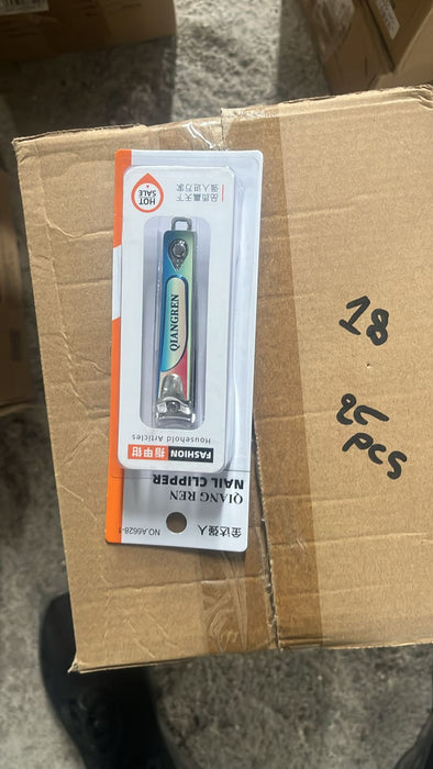 Stainless Steel Folding Portable Large Nail Clippers with Nail File (1 Pc)